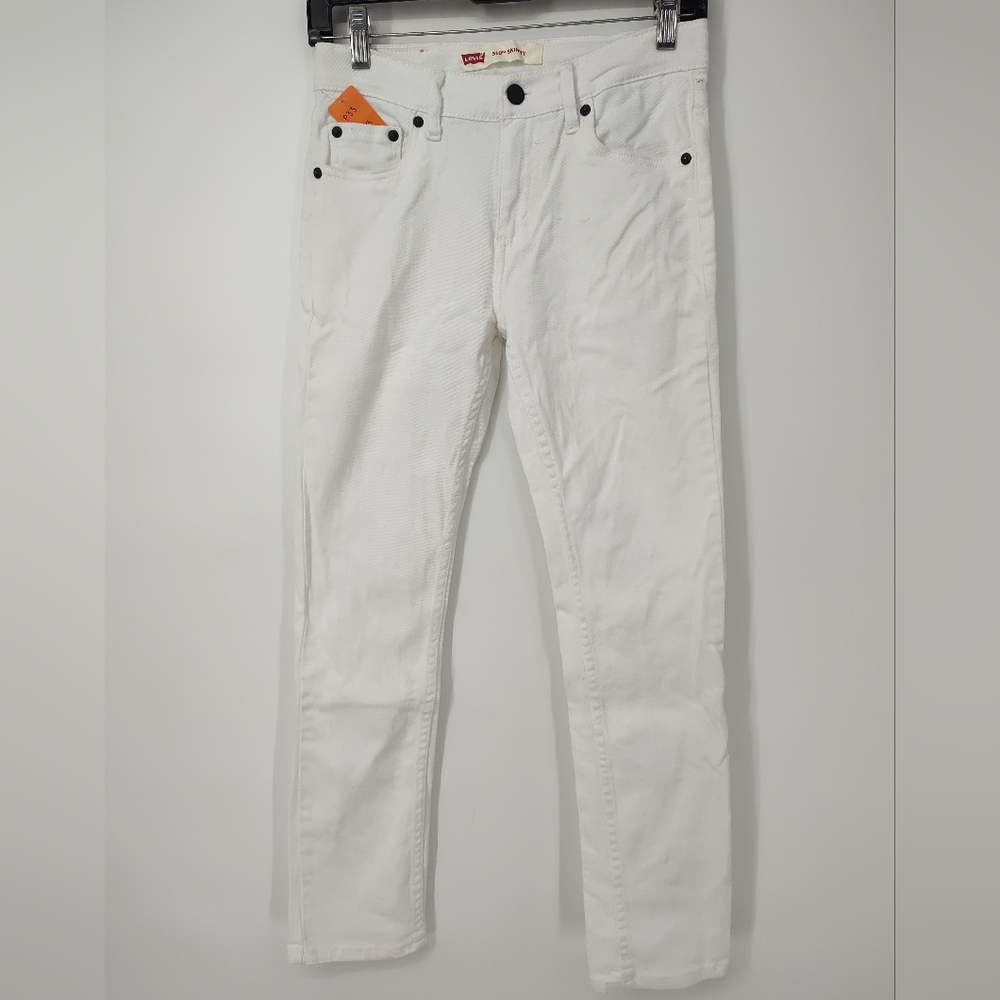 Levi's 510 Skinny Kids White Jeans Size 14 Regular 27x29